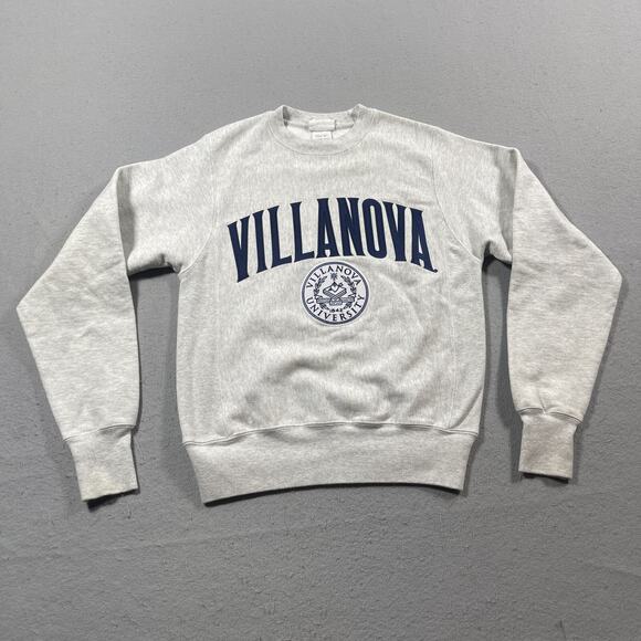 Villanova University Champion‎ Reverse Weave Sweatshirt XS Gray Logo Crewneck - Picture 1 of 9